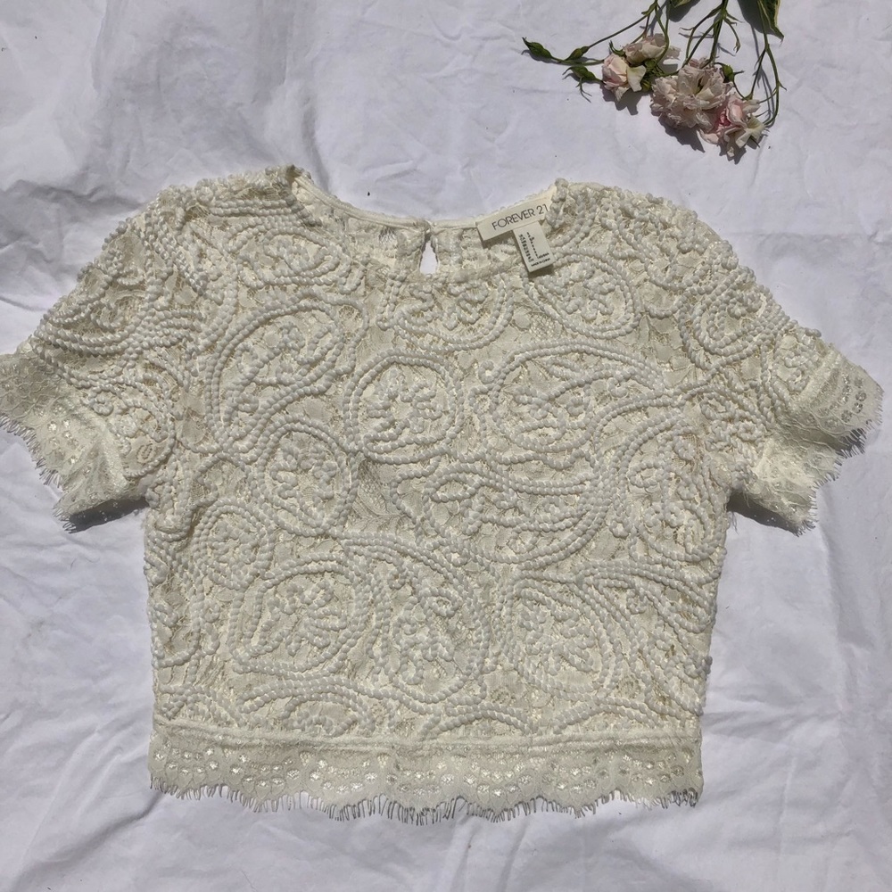 Lace crop top